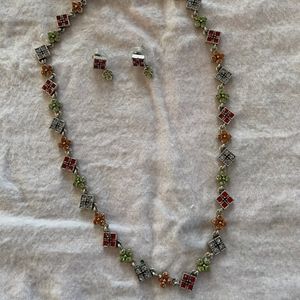 Choker and earring set